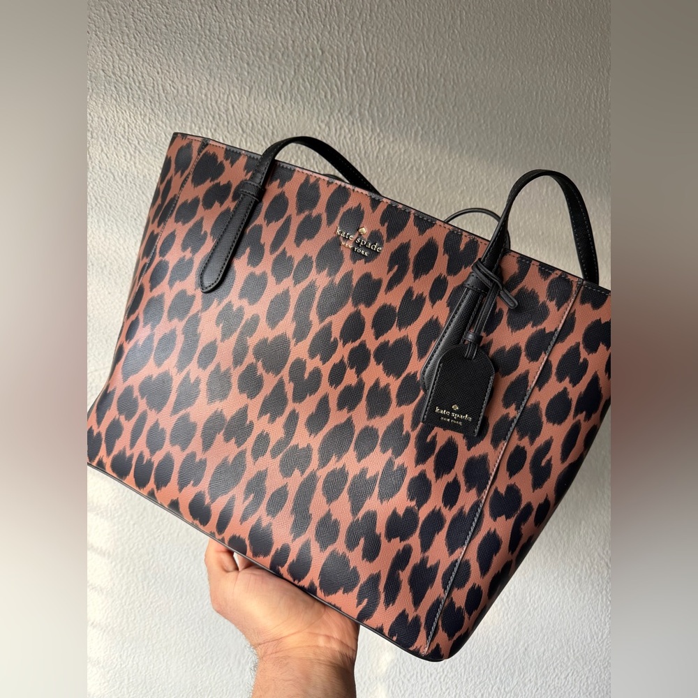 Kate Spade Schuyler Spotted Animal Print Medium Tote - Picture 14 of 15